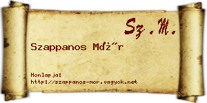 Szappanos Mór névjegykártya